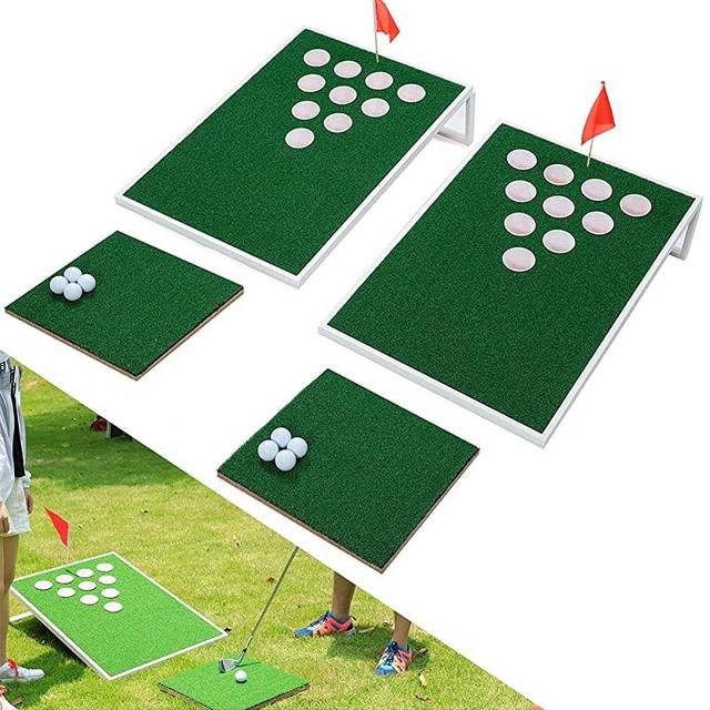 SPRAWL Golf Pong Cornhole Set Exciting Golf Chipping Game Pong Chip Shot Game for Tailgate Beach Backyard Man Cave