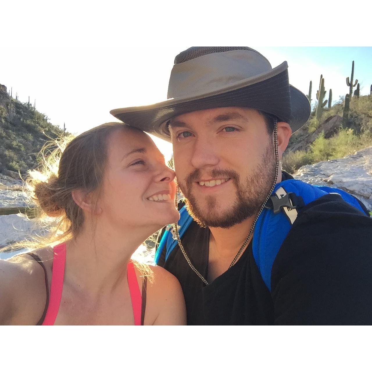 Out in Sedona, Arizona. Those cacti are tall!