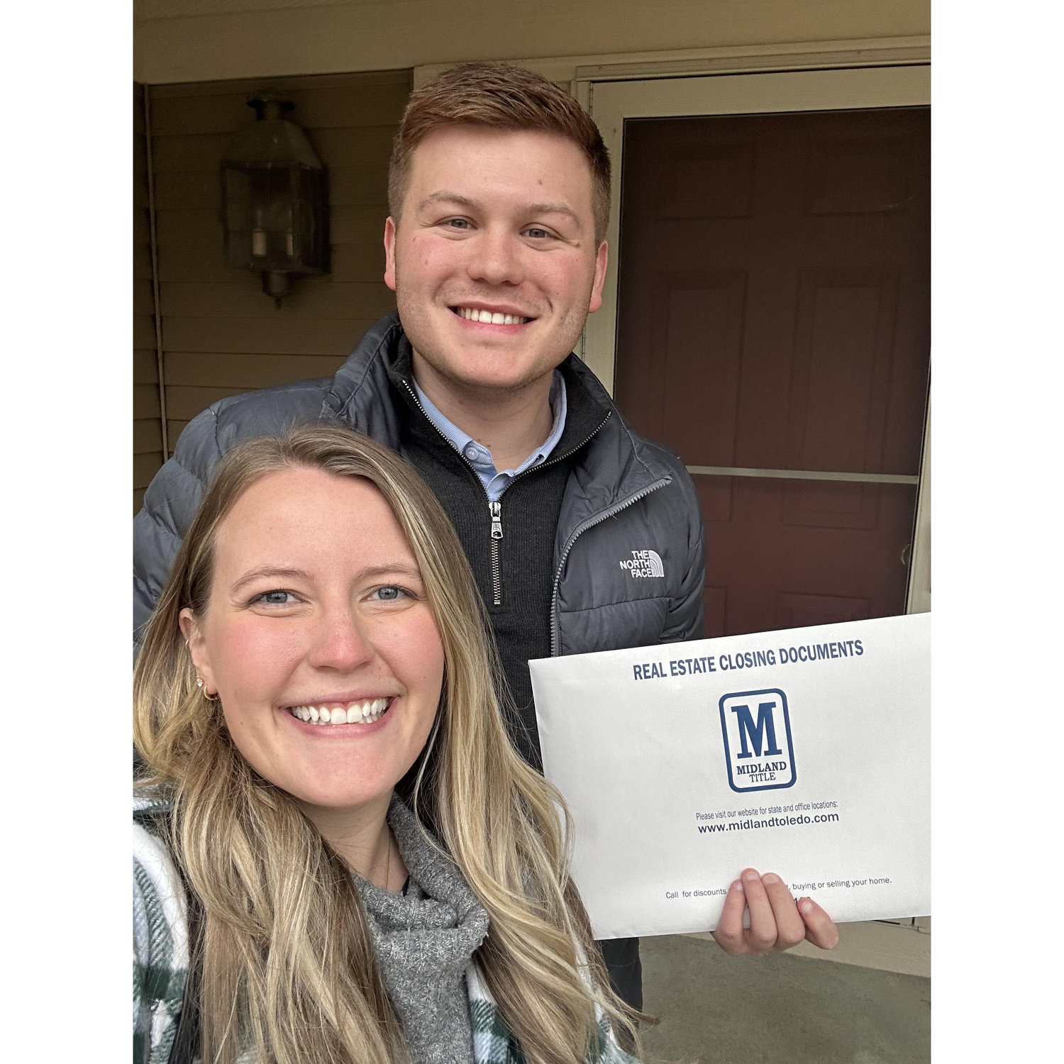 The day we closed on our first home together!