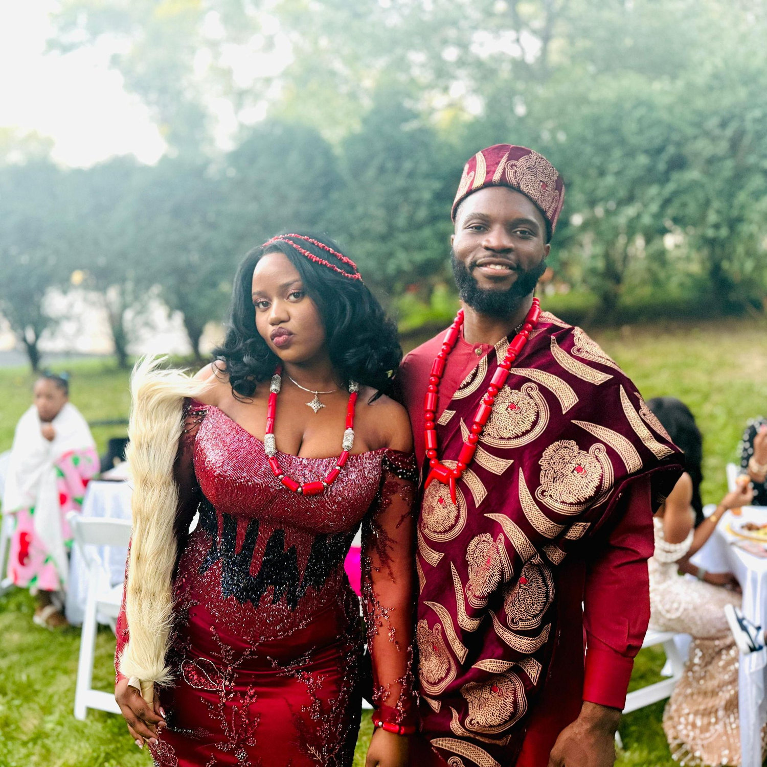 During our traditional wedding ceremony