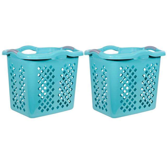 Home Logic 2.0bu 2pk Lamper Laundry Baskets Teal