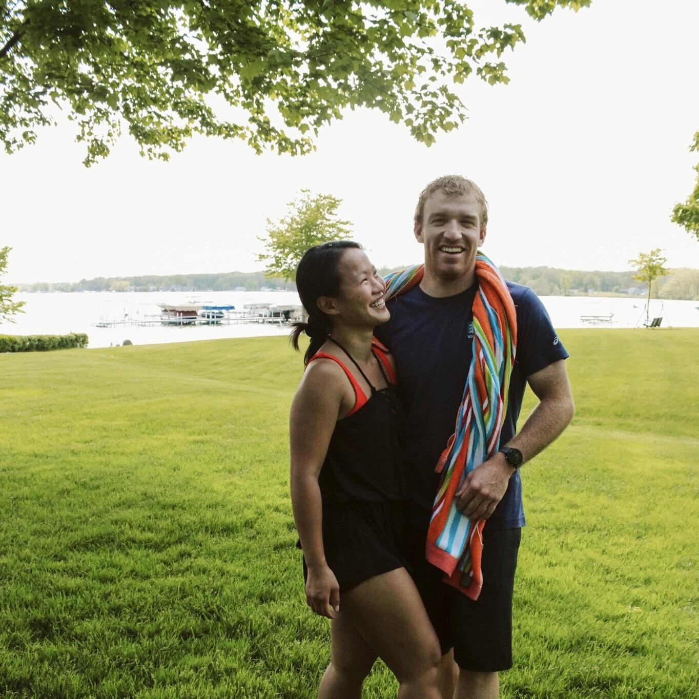 One of our first pictures together, at the lake on Memorial Day weekend.