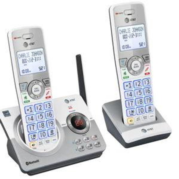 AT&T - 2 Handset Connect to Cell Answering System with Unsurpassed Range - White