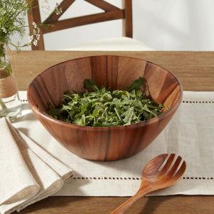 Lipper International Acacia Round Flair Bowl