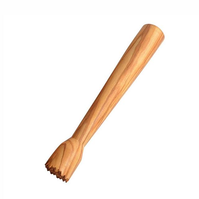 Ideaolives Olive Wood Muddler for Cocktails, Stylish Wooden Mojito Muddler, Professional Bar Tool for Crushing Herbs & Fruits, 2-in-1 Fruit Smasher for Drinks, Cocktail Ice Crusher & Cocktail Mixers
