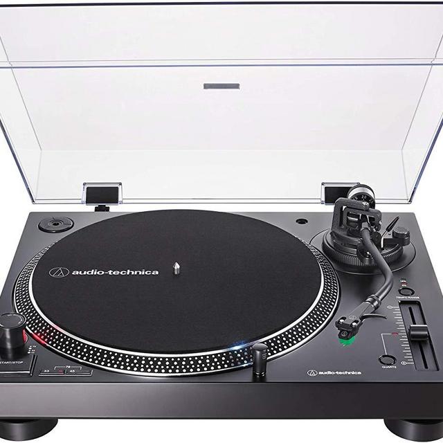 Audio-Technica AT-LP120XUSB Direct-Drive Turntable (Analog & USB), Black, Hi-Fidelity, Plays 33 -1/3, 45, and 78 RPM Records, Convert Vinyl to Digital, Anti-Skate Control, Variable Pitch Control