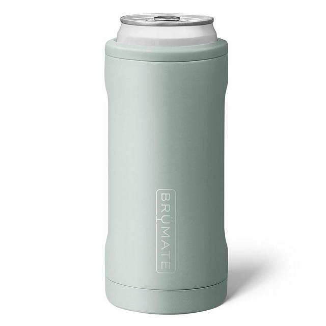 BrüMate Hopsulator Slim Can Cooler Insulated for 12oz Slim Cans | Skinny Can Insulated Stainless Steel Drink Holder for Hard Seltzer, Beer, Soda, and Energy Drinks (Sage)
