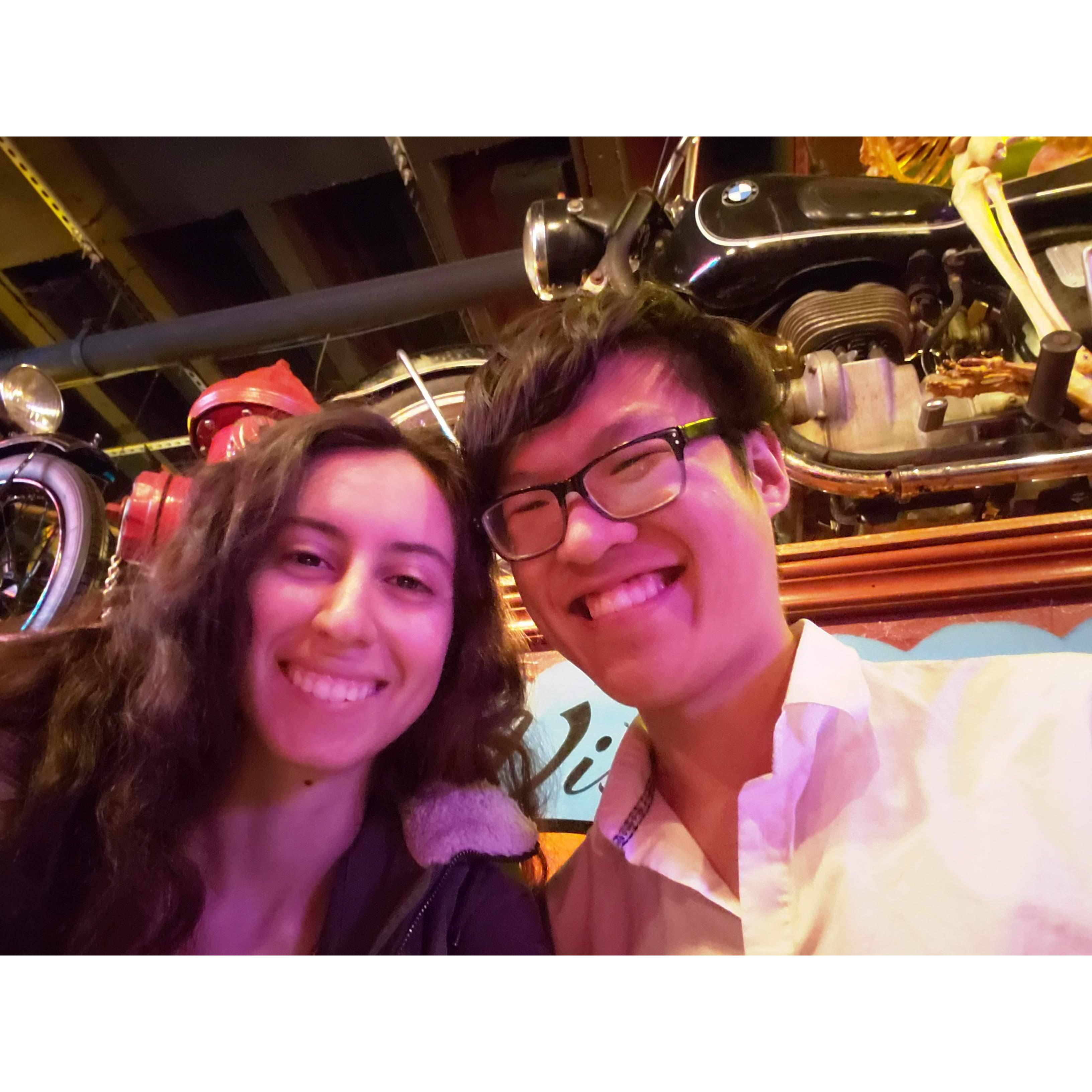 A dinner celebration at the best burger spot in Atlanta, the Vortex