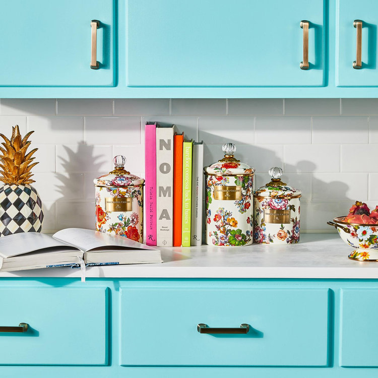MacKenzie-Childs, Flower Market Enamel Canister | Zola