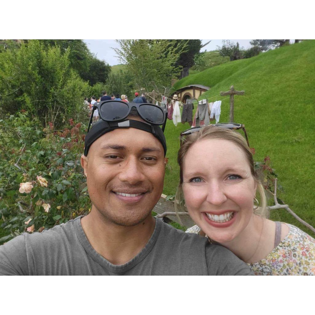 Checking out Hobbiton when my parents came to NZ to visit :)