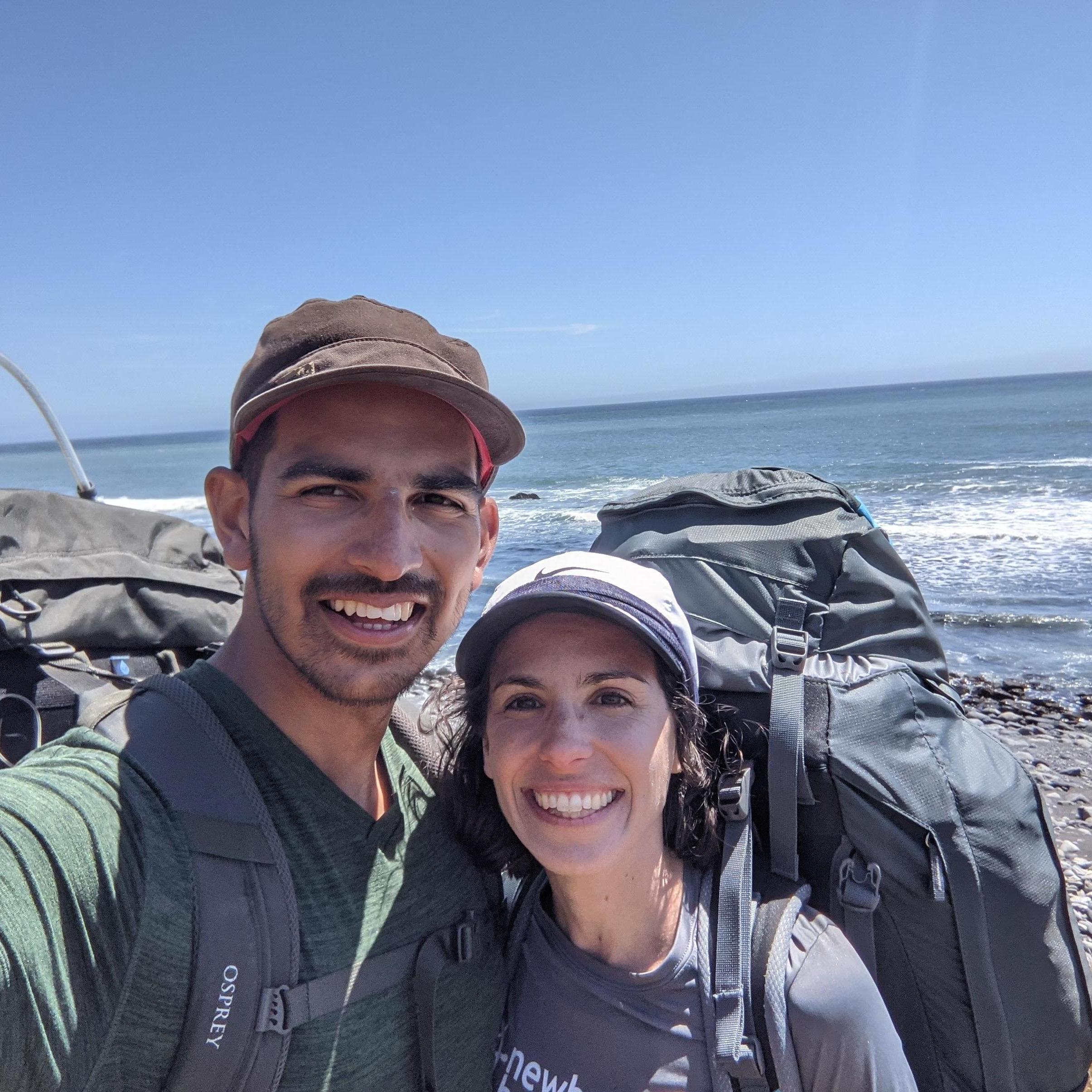 Backpacking selfie