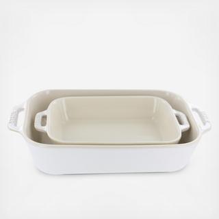 Rustic 2-Piece Rectangular Baking Dish Set