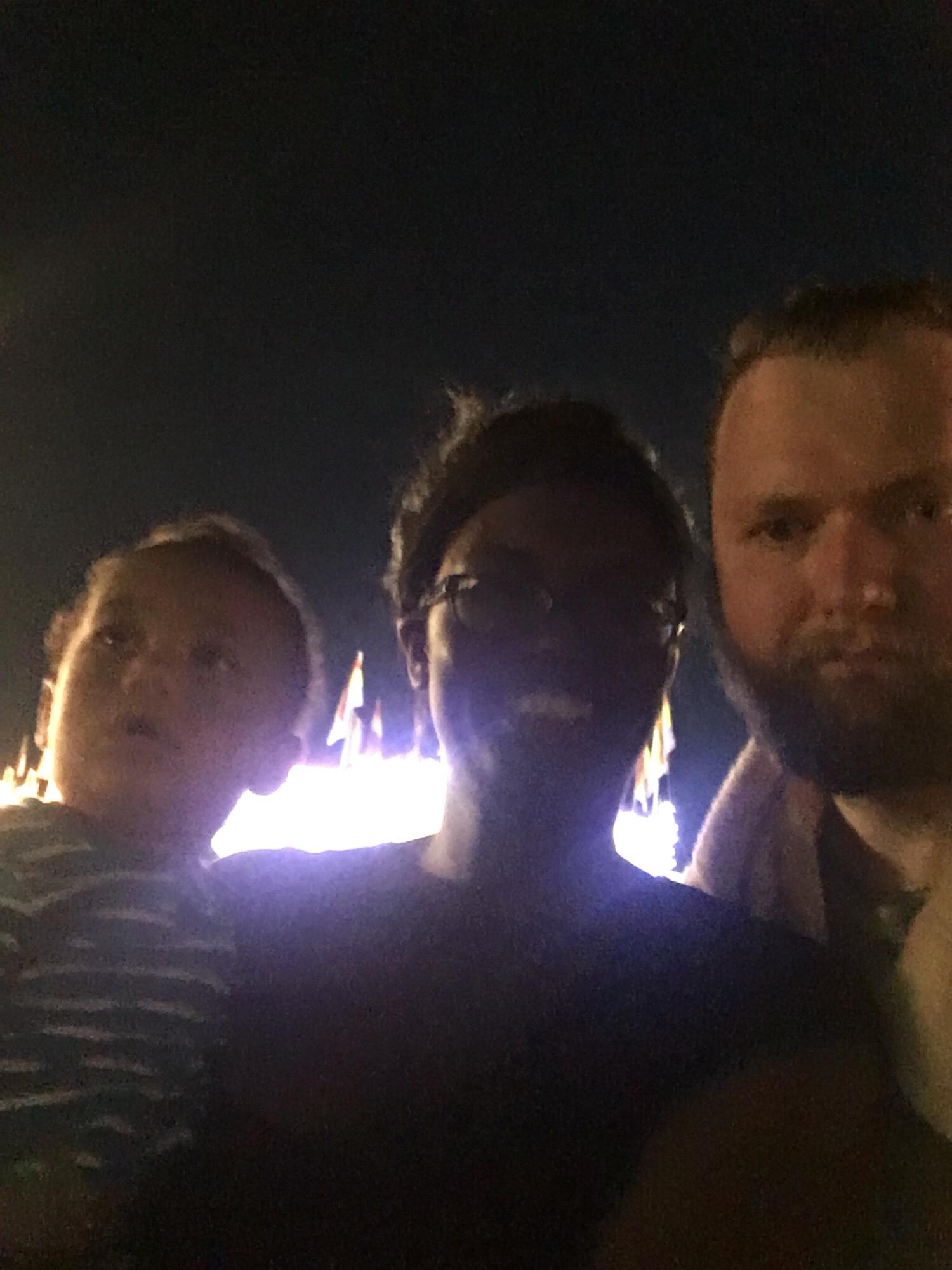 Fourth of July fire works and Callum was a grumpy baby and didn’t enjoy them at all!!!