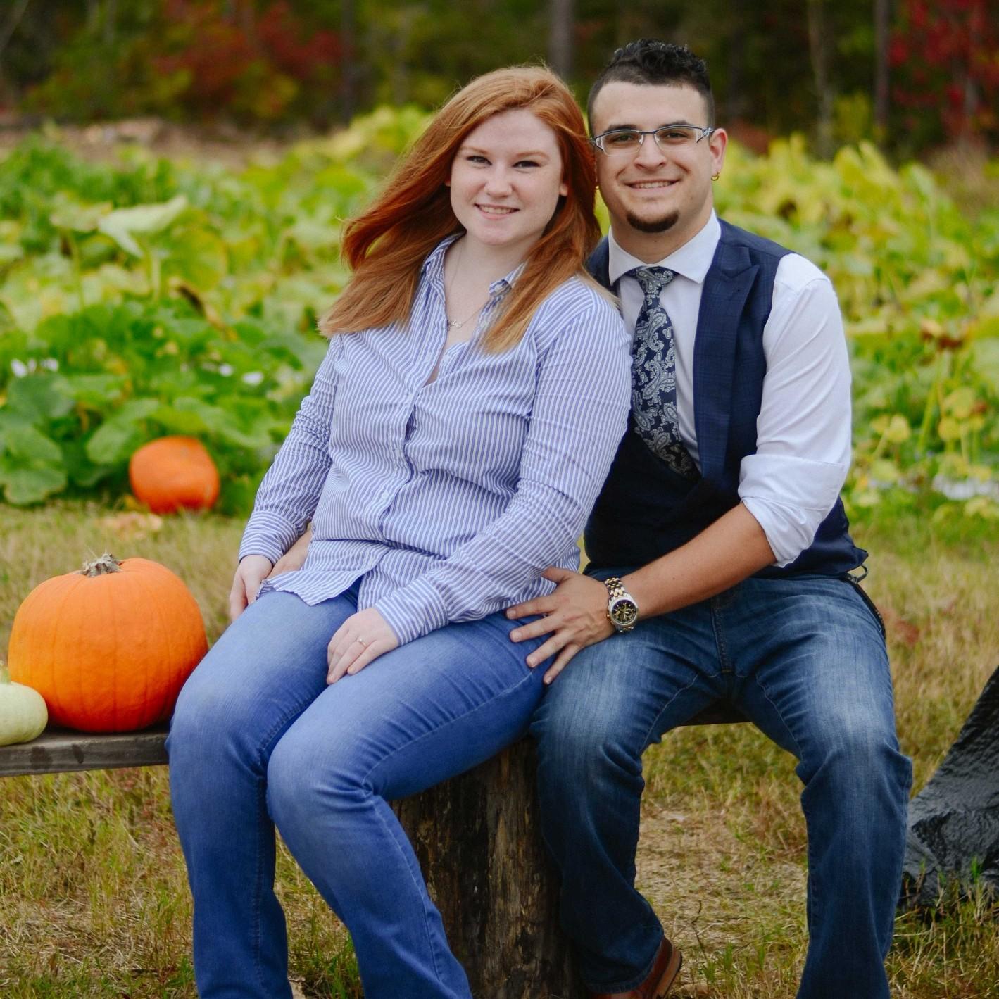 Engagement shoot at the same pumpkin patch we had been going to for years.