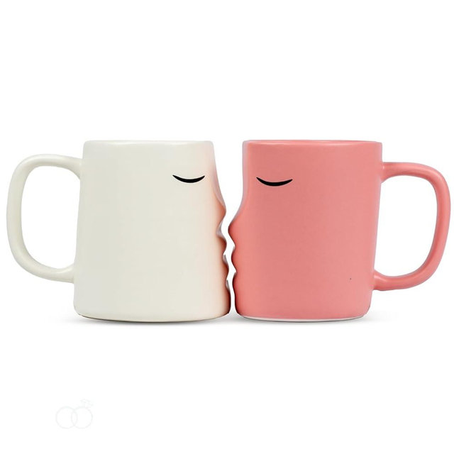 Occasionals Kissing Couple Mug Set, Wedding Gifts for Couples 2024, Engagement Gifts, Valentines Day, Cute Matching Couple Coffee Cups Bride and Groom Husband and Wife, His and Hers, Mr and Mrs Gifts