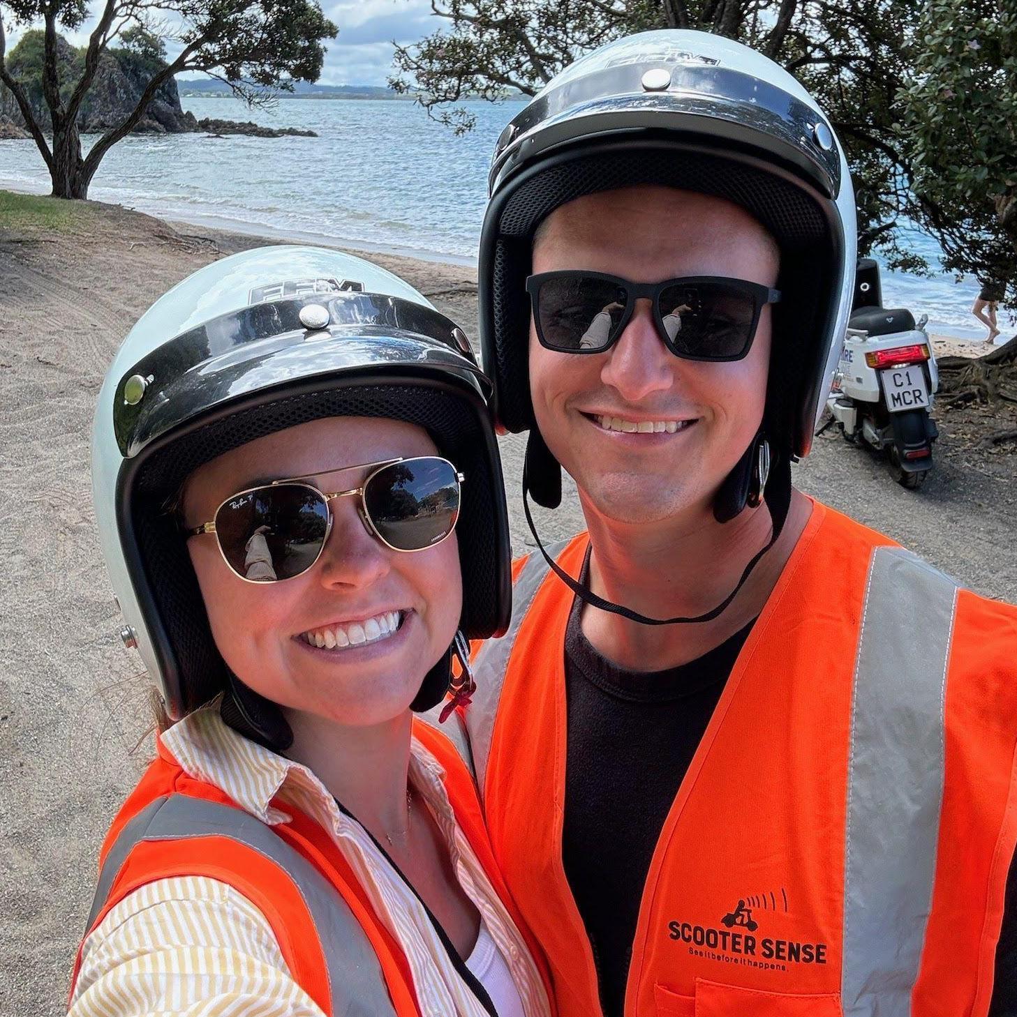 The magic of a moped in the Bay of Isles in New Zealand.