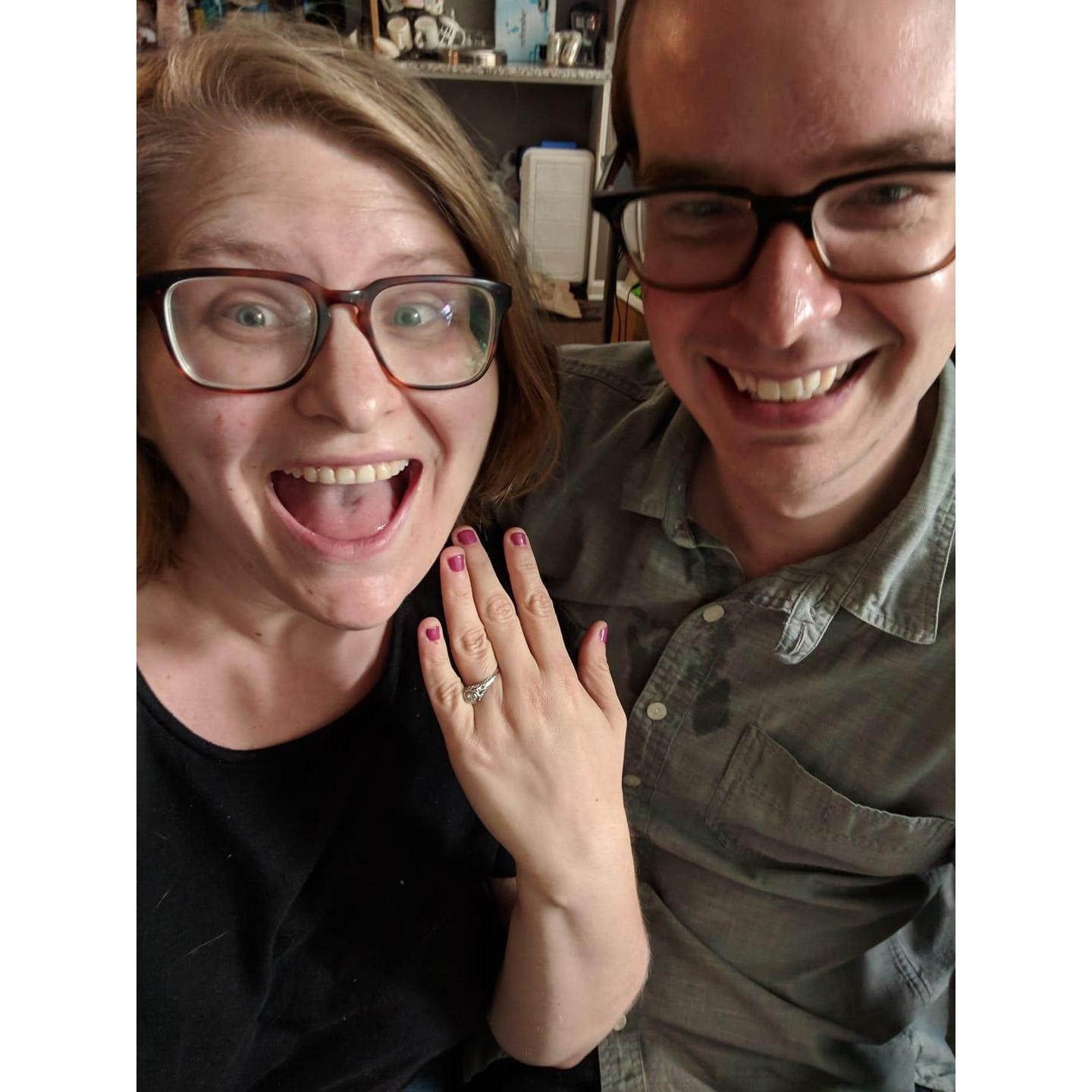 Right after we got engaged