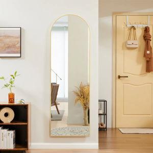 Nayelis Metal Arch Mirror - Gold, 64" x 21"