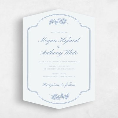 Blue Diamond Wedding Invitation - Pino Classic