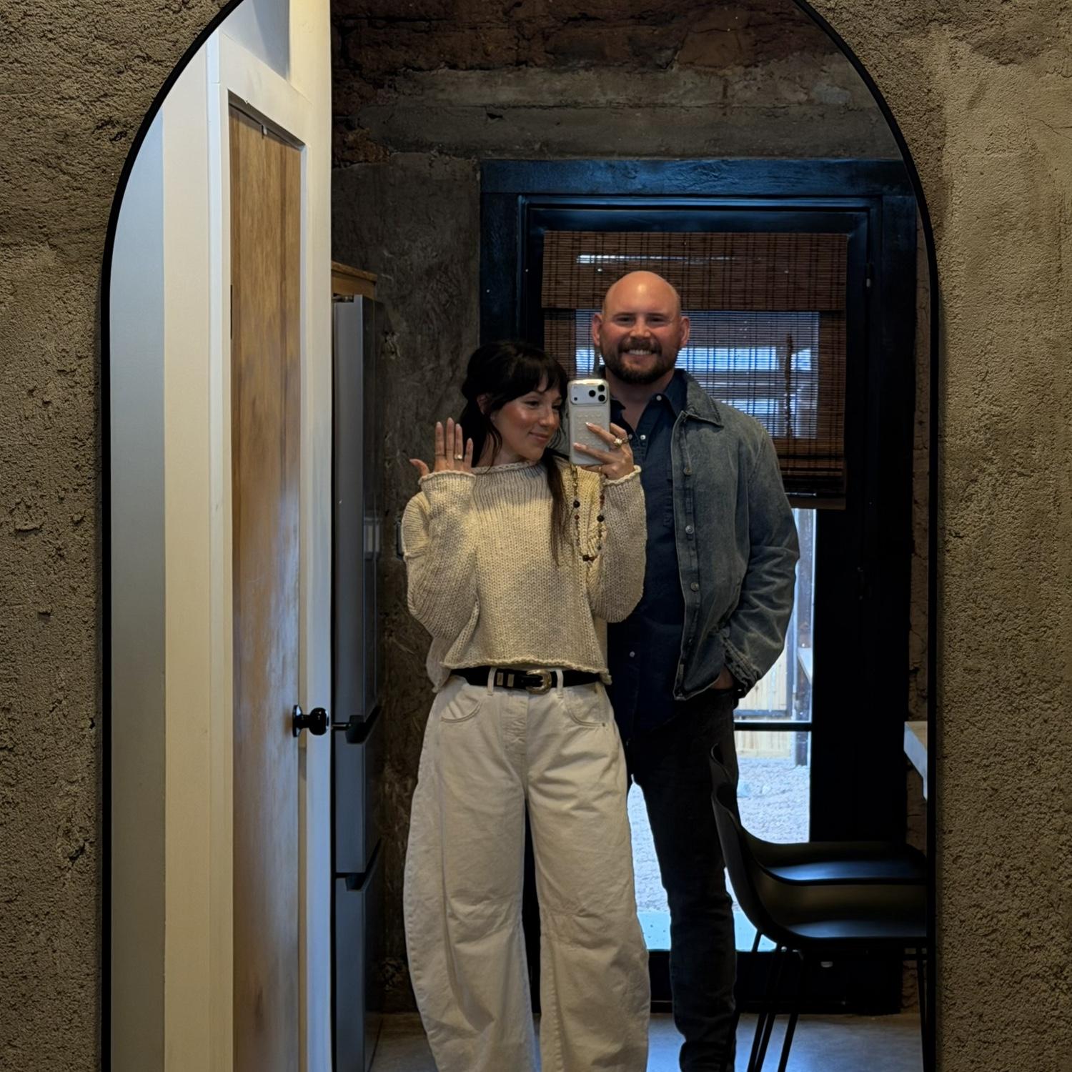 post engagement dinner date in marfa
