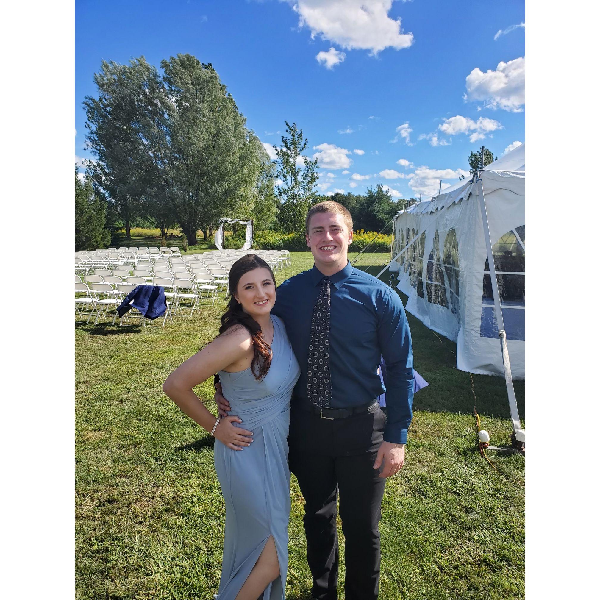 Emilys Sister Saras Wedding in September of 2020