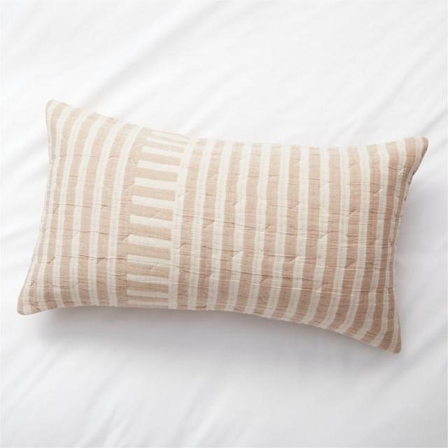 Yucatan Terracotta Stripe King Sham