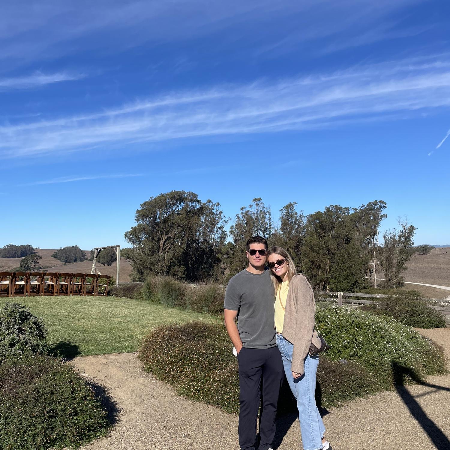 October 2024 Our wedding venue, the day we picked it!