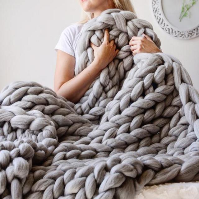 Giant Blanket, 100% Merino Wool Blanket size 30 by 85