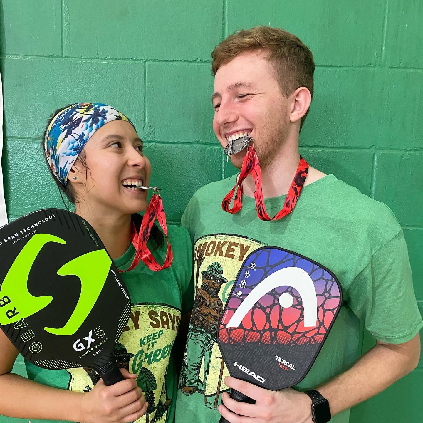 Putting that work in at our first pickle ball tourney
