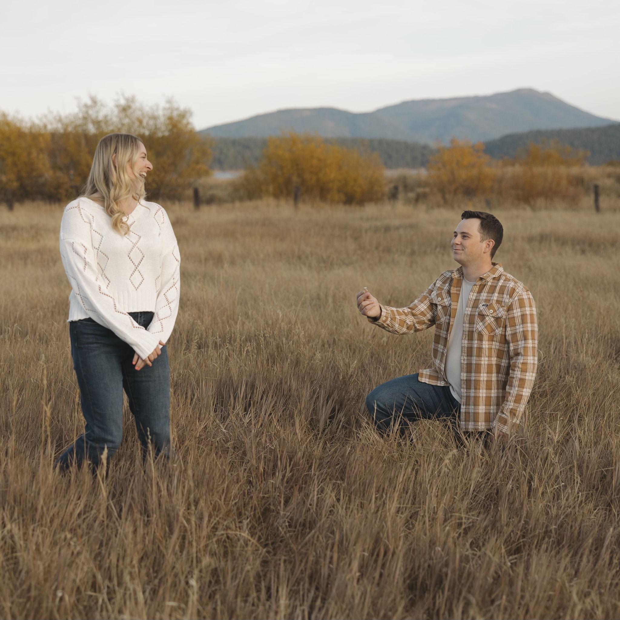 The exact moment of the proposal!