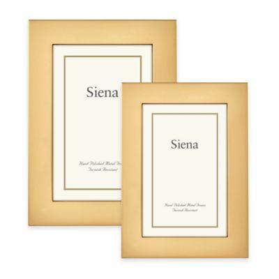Siena Metallics 5-Inch x 7-Inch Flat Plain Deep Profile Frame in Gold