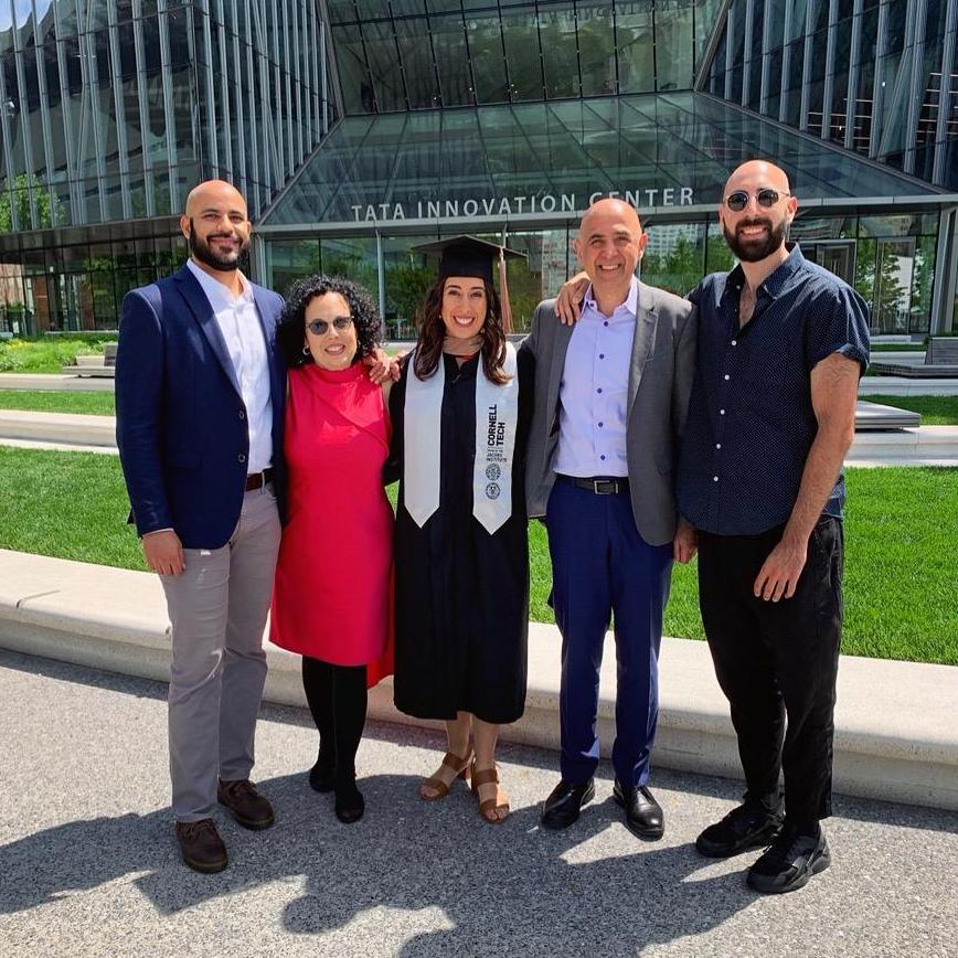 Gabi's Cornell Tech Graduation. Roosevelt Island, New York, May 2019.