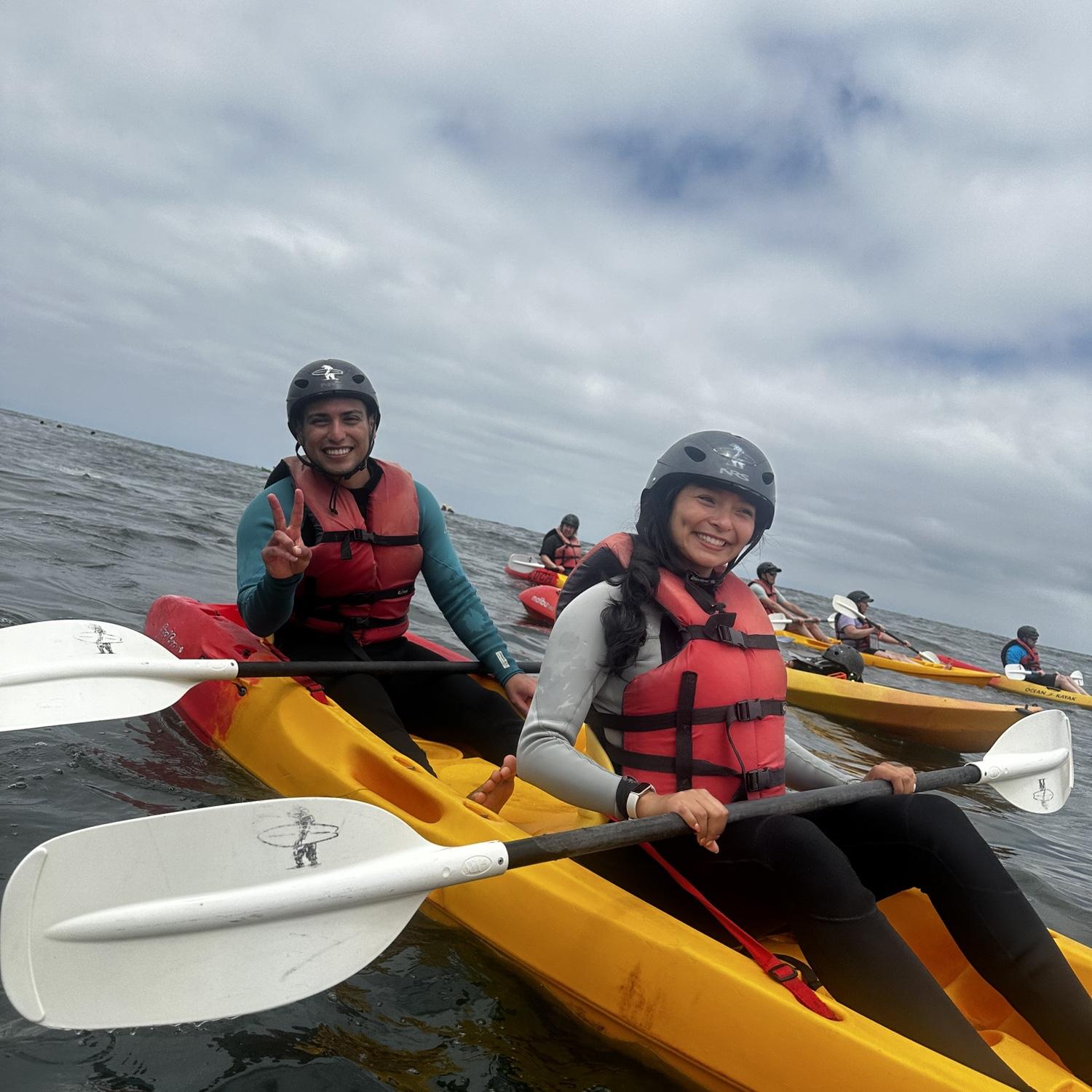 Kayaking in the ocean, San Diego, CA