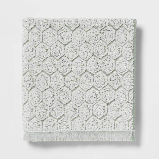 Sculpted Terry Bath Towel Green - Threshold™