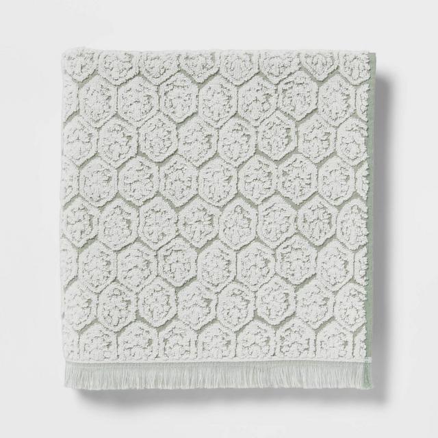 WelHome 100% Cotton Sculpted Bath Rug