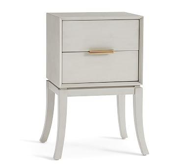 Leah Polished Nightstand, Dusk Gray