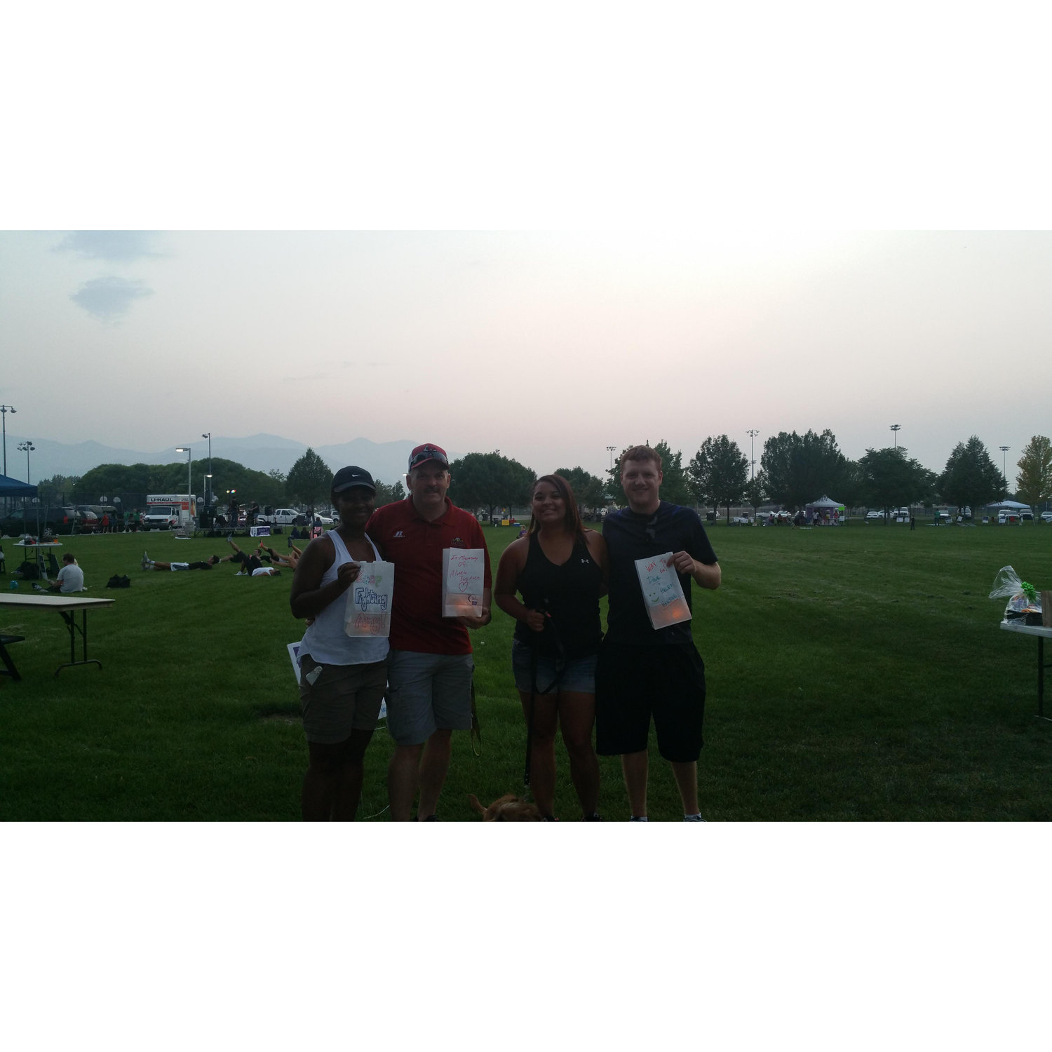 Paul and my parents came to support at a cancer benefit I was able to help with . So much fun to o this with them.