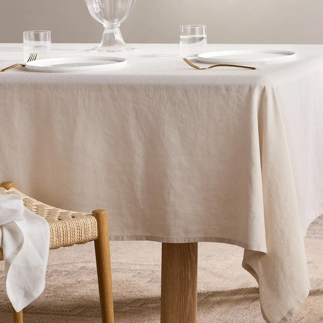 Color Sand - European Linen Tablecloth - 70x90"