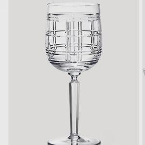 Ralph Lauren Hudson Plaid Red Wine Glass