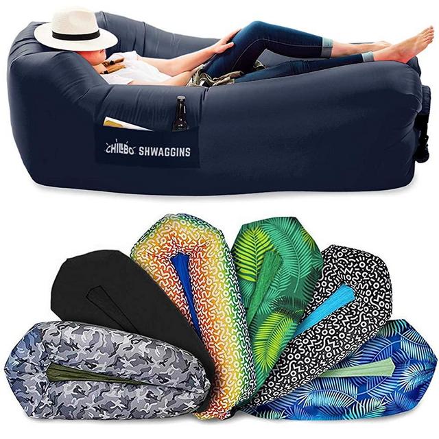Chillbo Shwaggins Inflatable Couch – Cool Inflatable Chair. Upgrade Your Camping Accessories. Easy Setup is Perfect for Hiking Gear, Beach Chair and Music Festivals.