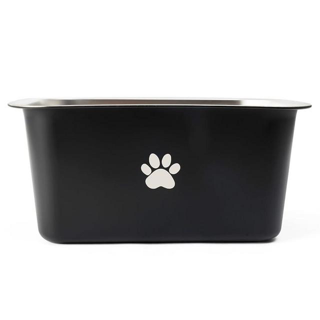 Podinor Dog Bowls, Non Slip Stainless Steel Large Dog Water Bowls, Outdoor Metal Dog Bowls Large Breed, High Capacity Water Bowl for Extra Large Big Giant Huge Dogs 2.65 Gallons, Black