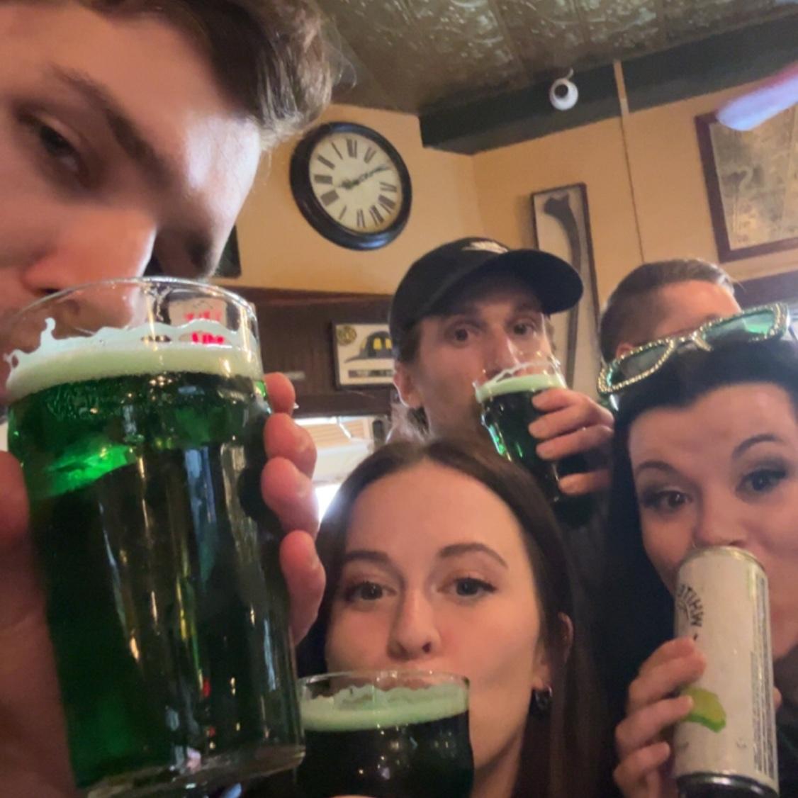 Green beer is a St. Patrick’s Day tradition for the two