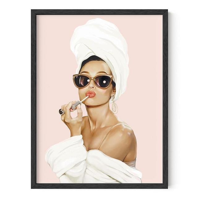 Audrey Hepburn Wall Art Vogue Wall Decor - by Haus and Hues | Audrey Hepburn Poster Hollywood Wall Art | Audrey Hepburn Pictures for Wall | Vanity Room Wall Art (Black Framed) (12x16)