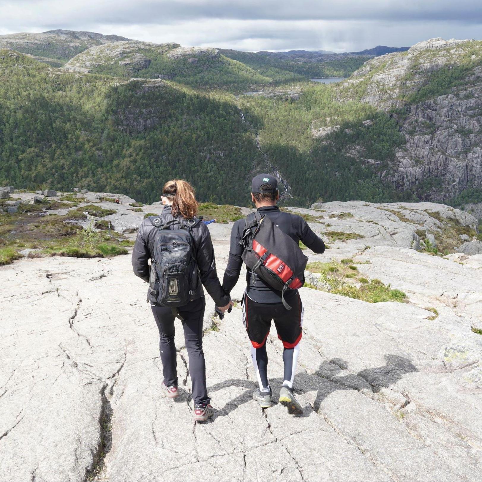 Walking down the mountain towards our life together :)