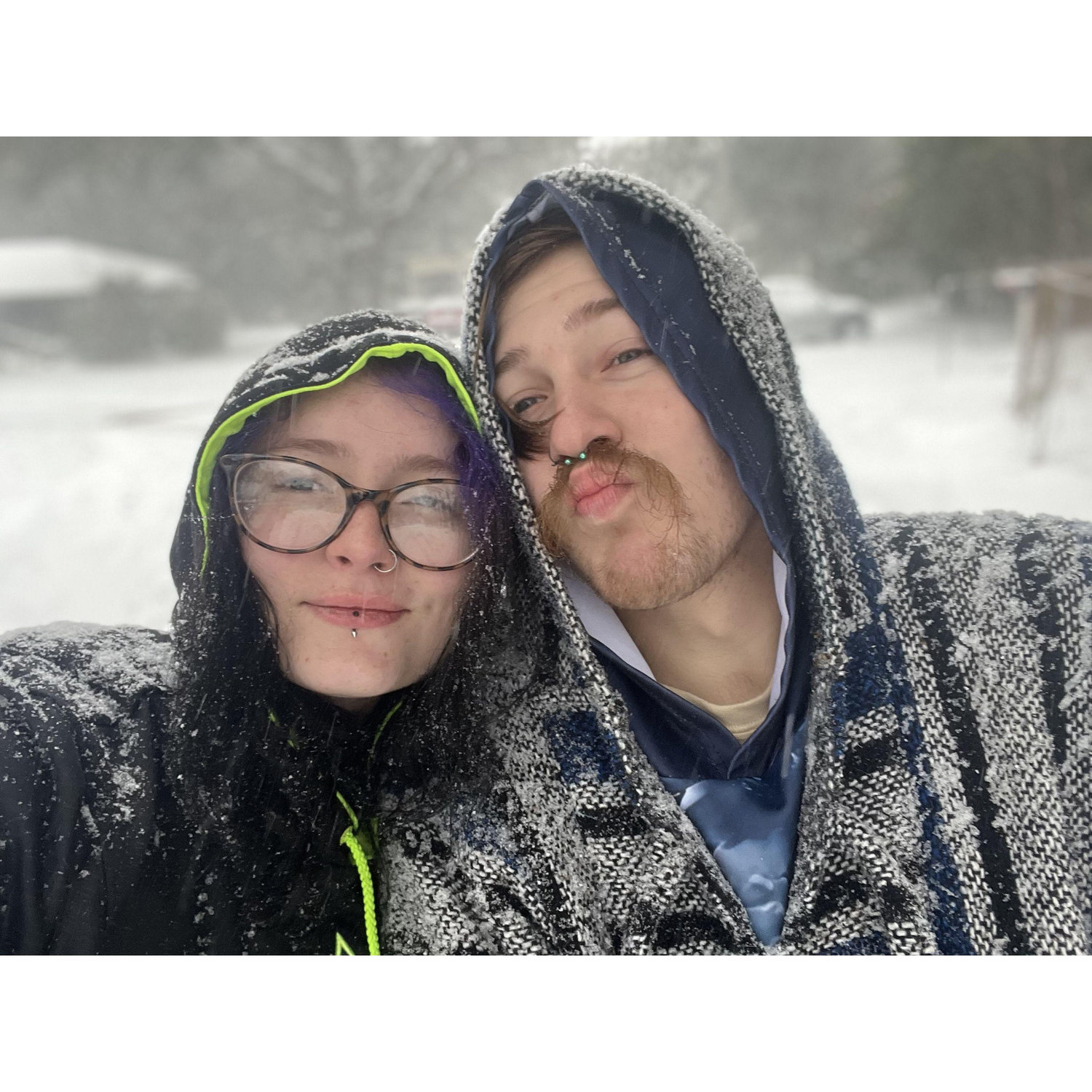 Aidan's first snow day. He was like a little kid. I'm so happy I got to spend that day with him.