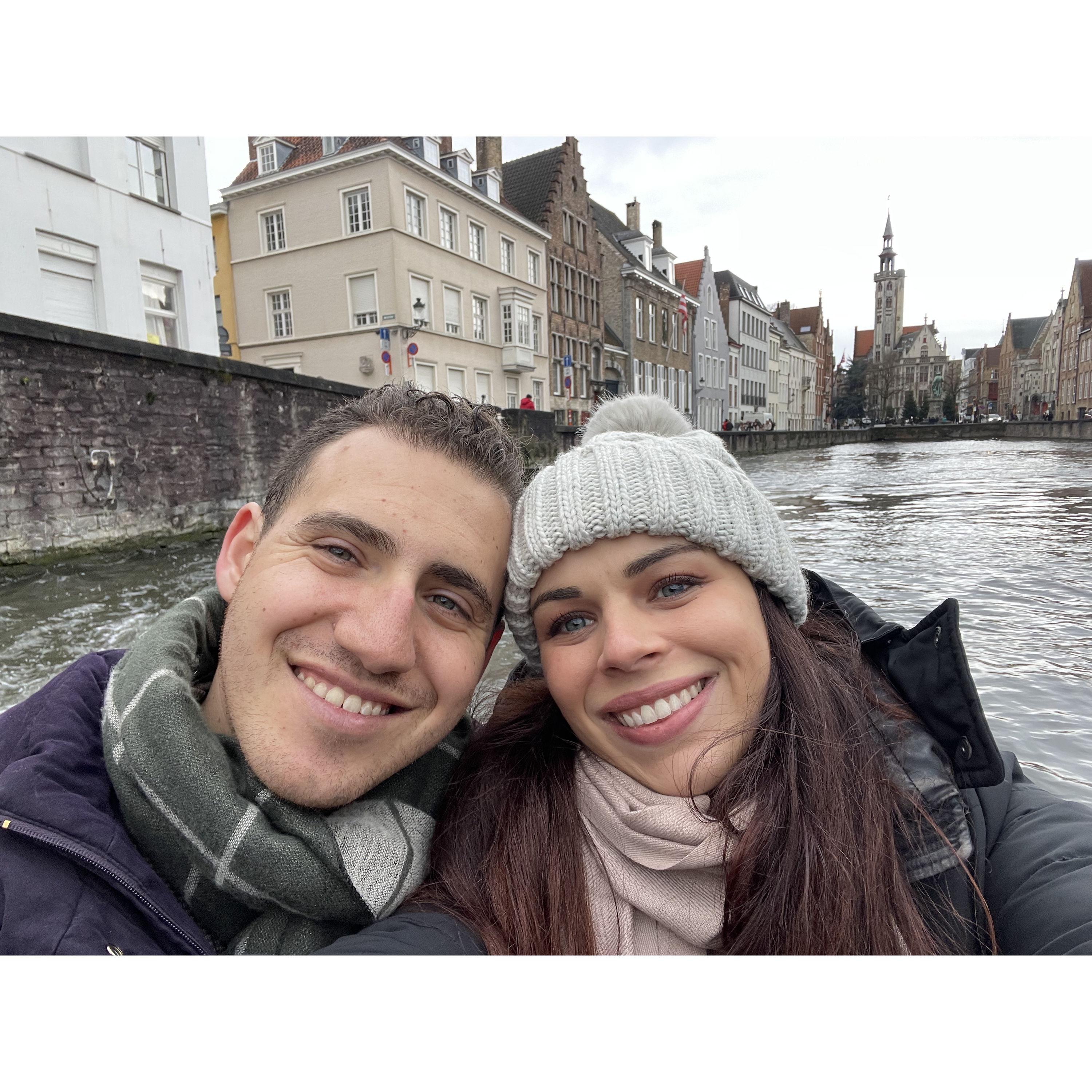 Our first trip to Bruges together (chocolate all around)