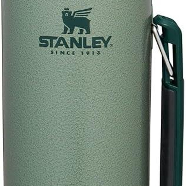 Stanley Classic Vacuum Insulated Wide Mouth Bottle - Hammertone Green - BPA-Free 18/8 Stainless Steel Thermos for Cold & Hot Beverages - 1.1 QT