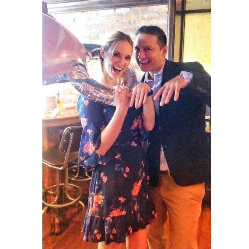 The day after our engagement our friends hosted a congratulations brunch at Cafe BaBa Reba. The restaurant where we first met. April 7, 2019