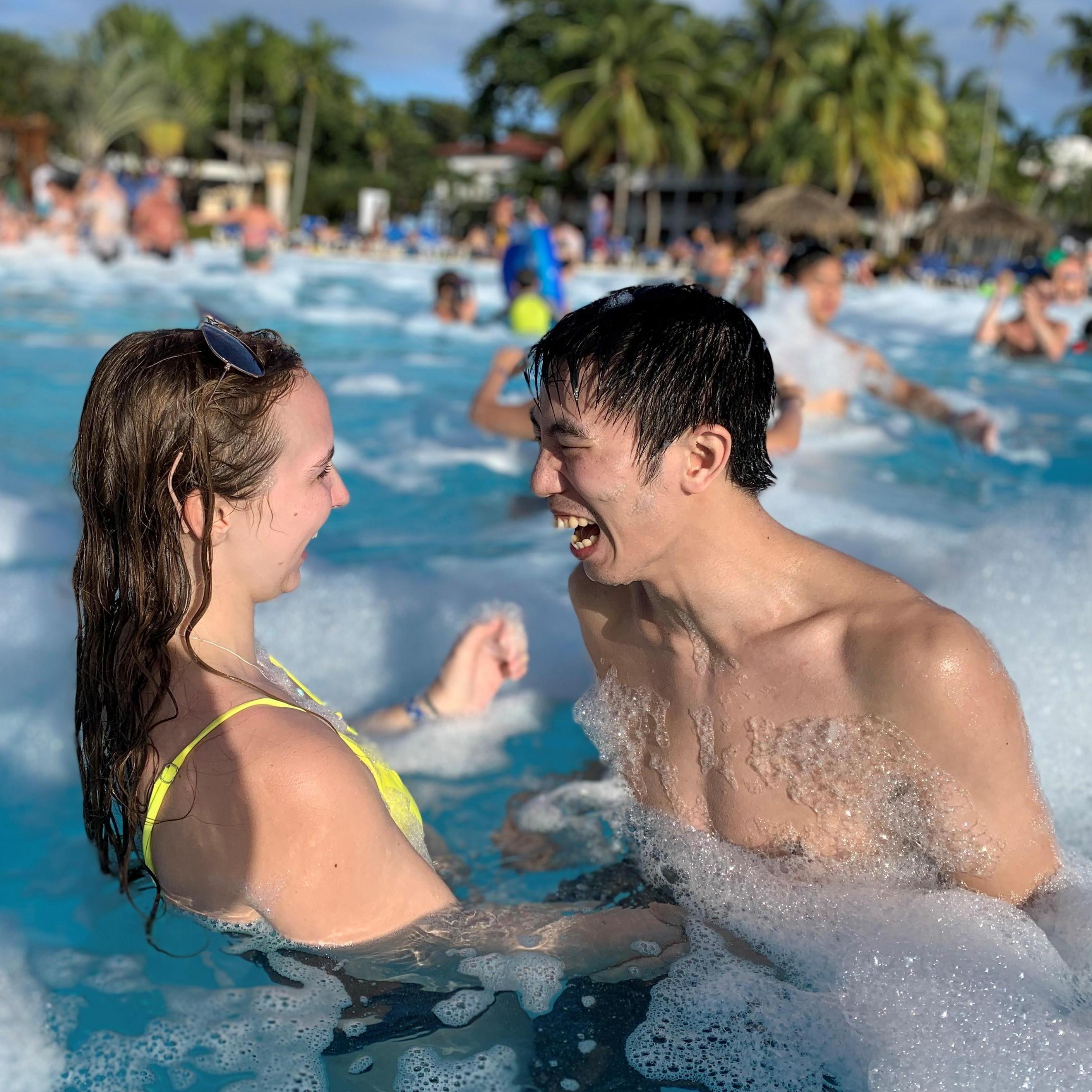 Dominican Republic Foam Party in the pool!