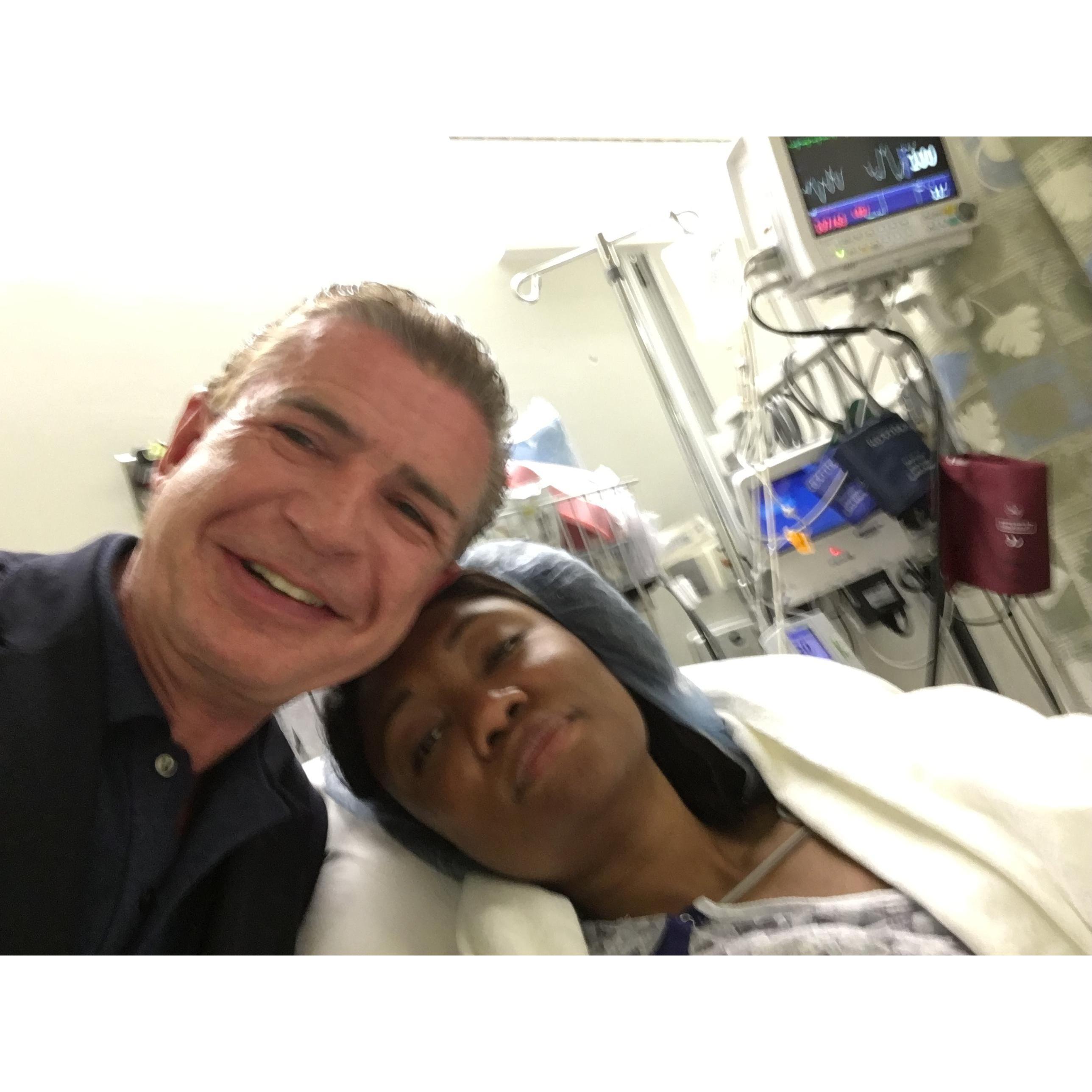Babe stayed all 4 1/2 hours through my surgery!